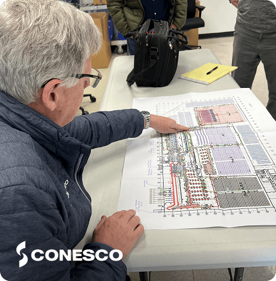 Analyzing warehouse layout and operations plan.