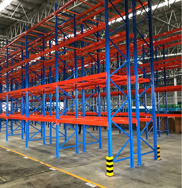 Colorful industrial pallet racking system