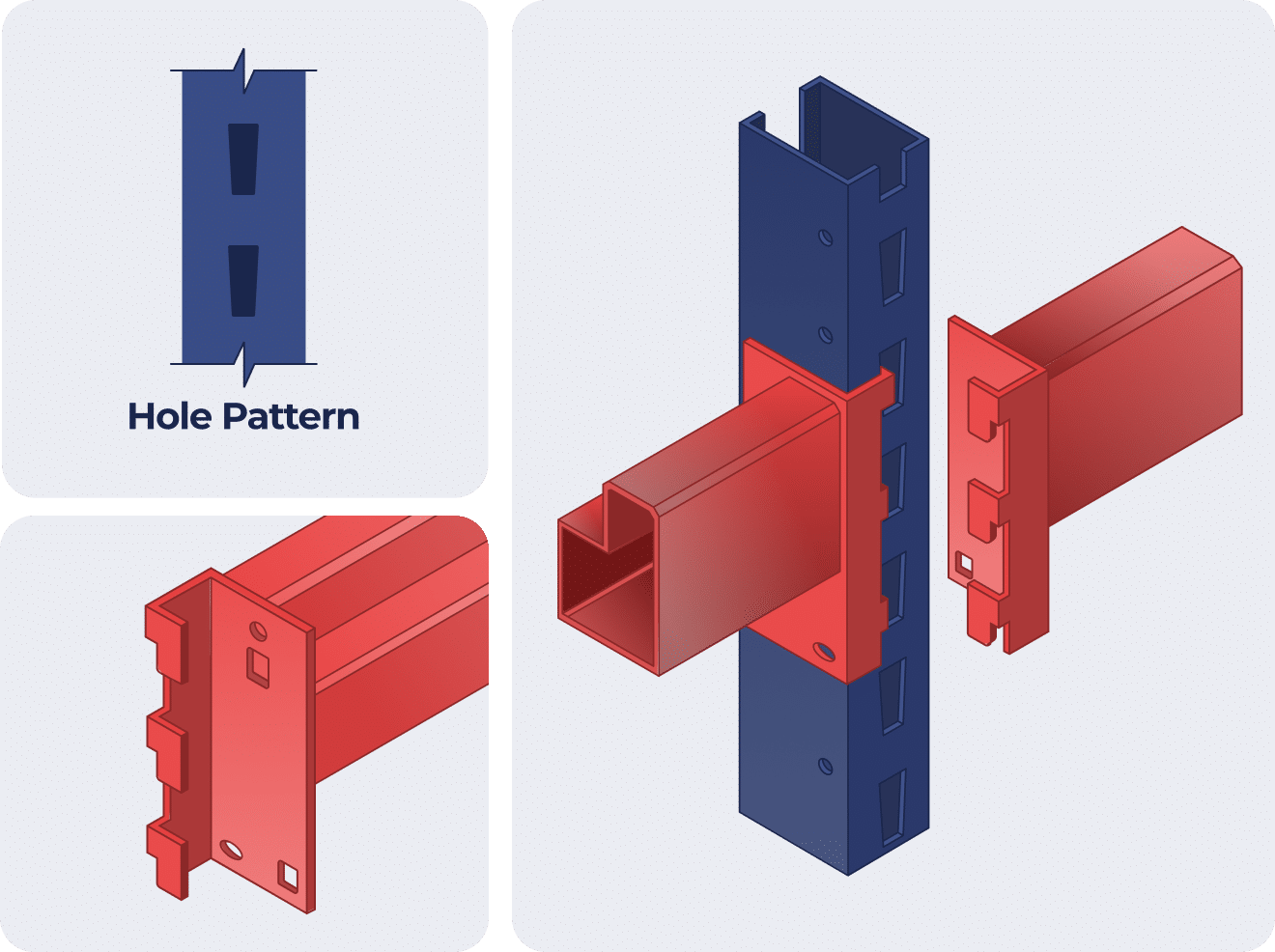 Illustration of interlocking structural components