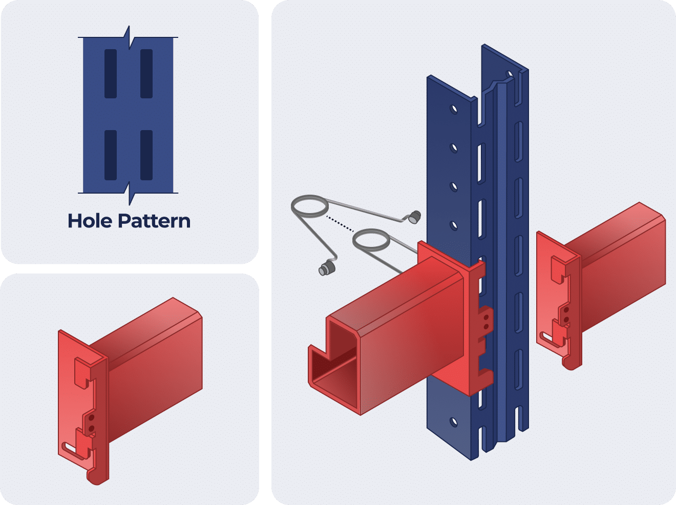 Illustration of hole pattern design.