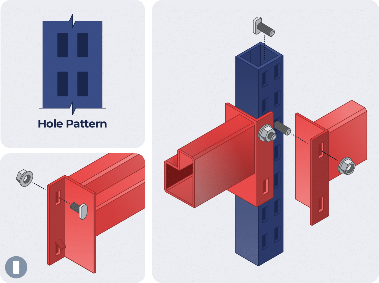 Illustration of bolt and hole pattern