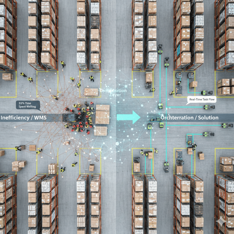 Warehouse efficiency improvement illustration.