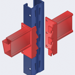 Red and blue structural components design