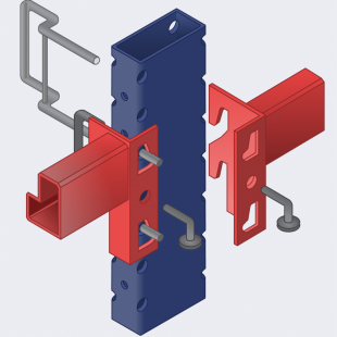 Modular rack system components illustration