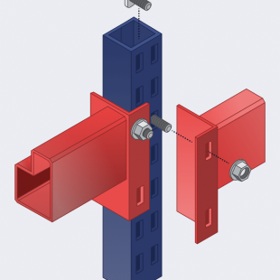 Assembly of structural components with bolts